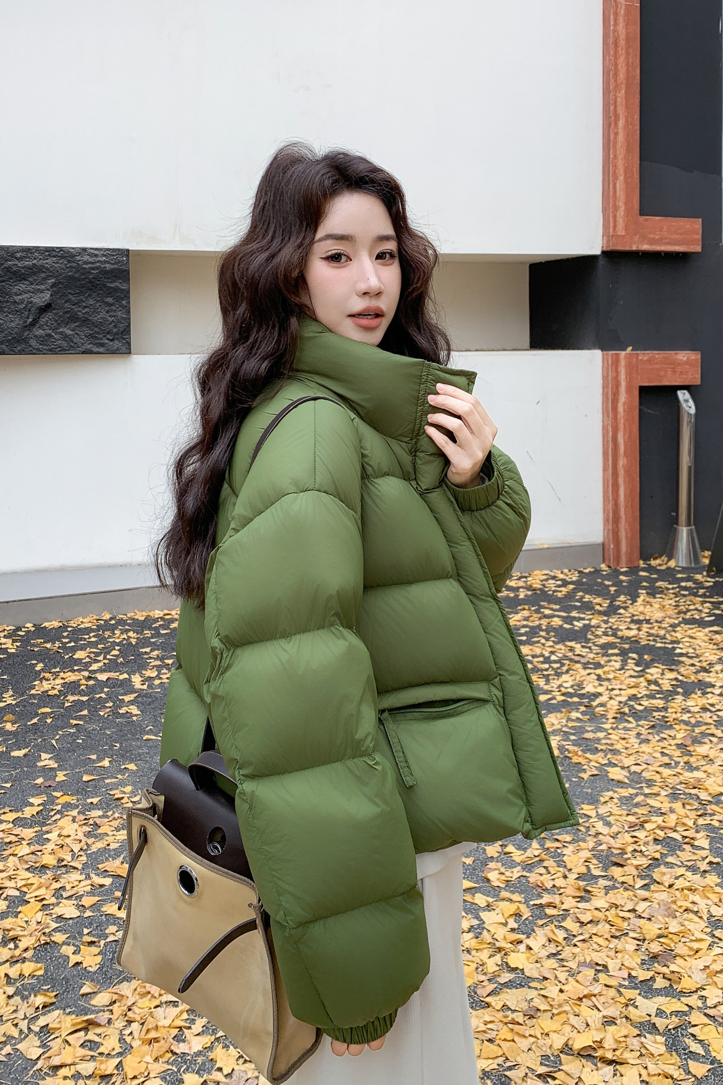 现货新款！绿色加厚短款羽绒服90白鸭绒159-565P275K418,女装羽绒服,浙宝159