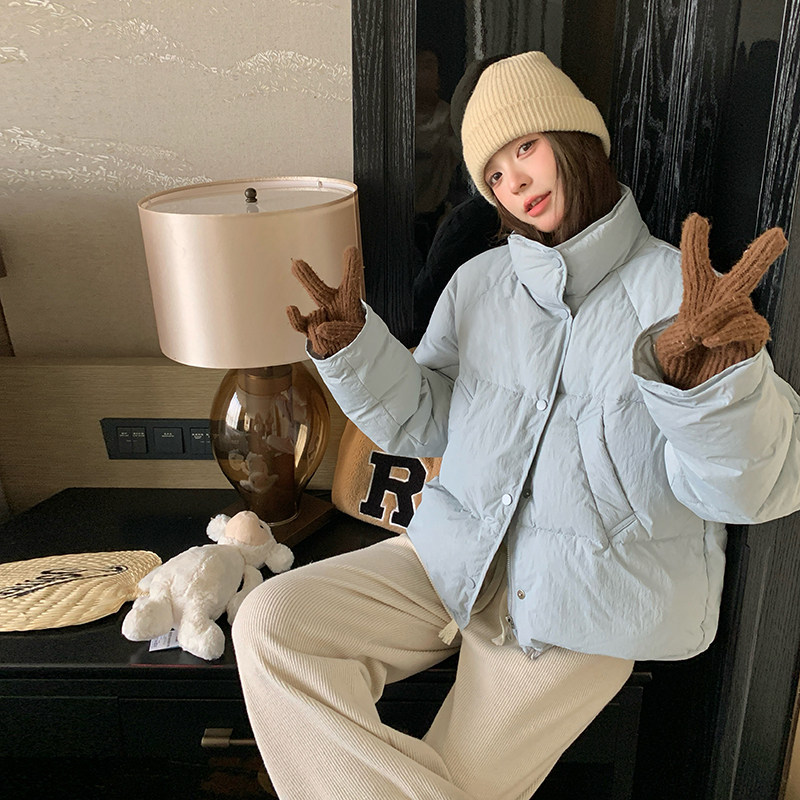 现货！蓝色小个子棉服女短款立领棉衣159-701P155K228,女装棉衣/棉服,浙宝159
