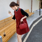 新款现货！过年红色洋气针织衫亮片毛呢裙套装159-737P155K228，女装套装/套裙，浙宝159