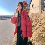 现货！火龙果色厚款三防面料90白鸭绒羽绒服159-730P295K438，女装羽绒服，浙宝159