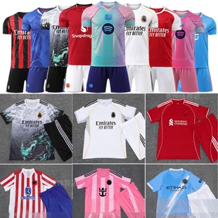 新赛季皇马球衣C罗足球套装男儿童比赛训练球服阿根廷梅西定制