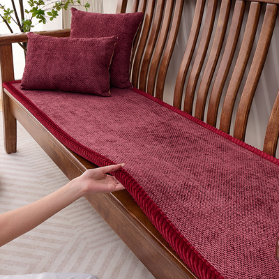 新中式红木沙发垫雪尼尔椅垫