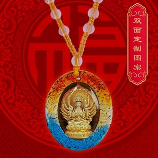 准提菩萨吊坠结缘七俱胝准提佛母佛陀挂件定制唐卡画像项链挂坠