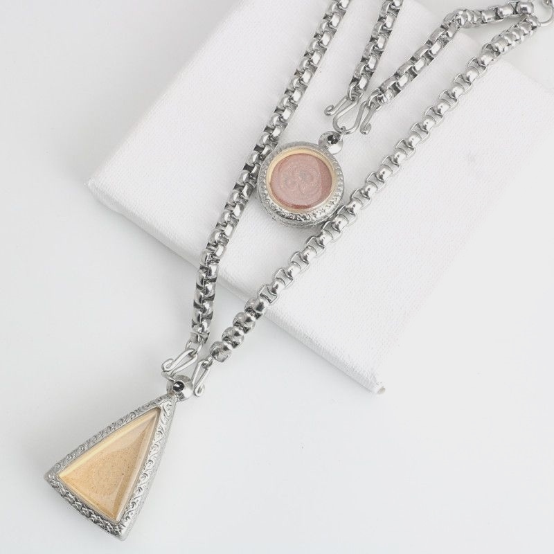 关公观音佛祖吊坠挂链不锈钢泰国佛牌链配链两挂双挂钛钢男女项链