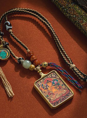 蛇年大善堂西藏生肖本命年唐卡吊坠男女项链挂饰配全套送礼盒