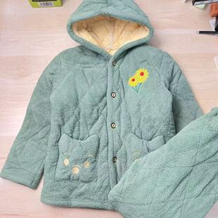 B069 冬季加厚家居服 睡衣 湖南省服 暖和 偏小两个码 下手吧