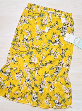 B86亮晨女宝夏季薄款梭织喇叭裤 防蚊裤2101 可开裆