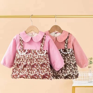 B04小逗号加棉罩衣碎花5156