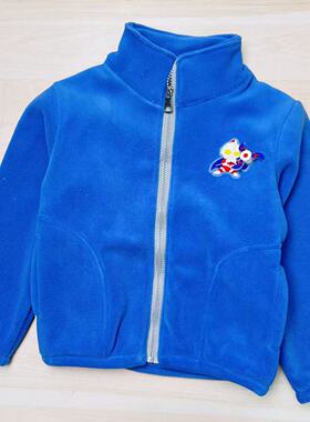 B611厚款双面加绒棒球服质量超赞5105兰色便宜清100-130图标随机