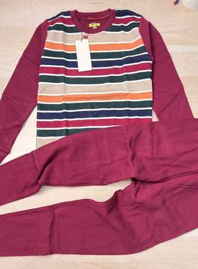 B812达加厚舒绒秋衣套中童130-160有潮味  0855