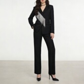 修身 百搭流苏西装 女 2026春秋季 设计感小众休闲中长款 西服外套