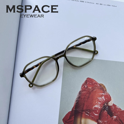 mspace男女平光镜圆形TR90