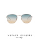 mspace2024网红方形海洋片太阳镜男女复古金属渐变色墨镜潮流街拍