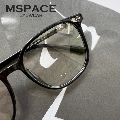mspace男女全框刺绣平光镜架TR90
