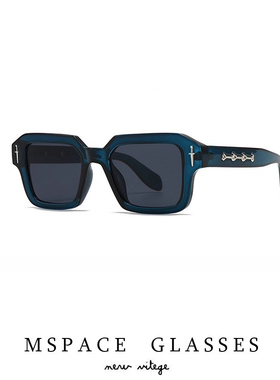 mspace2025新款欧美复古方框太阳镜女墨镜男街拍INS高级感铆钉潮