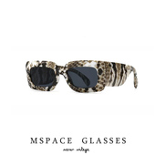 mspace2024女复古蛇皮纹高级感太阳镜ins风宽腿墨镜百搭潮流街拍
