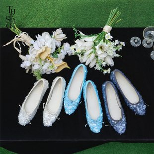 THE SHOO·曾沛慈同款 花神芭蕾舞鞋 三色内增高平底通勤一脚蹬