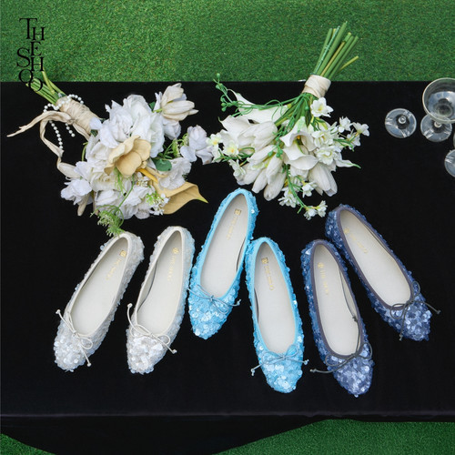 THE SHOO·曾沛慈同款 花神芭蕾舞鞋 三色内增高平底通勤一脚蹬