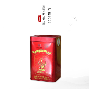 三鹤2023红罐六堡茶200g一罐2021年陈化