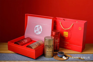 三鹤20123六堡茶2012年陈化400克一盒 木板陈仓和窖藏各一罐