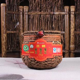 三鹤1713六堡茶广西梧州茶厂2007年陈化兰香经典 250克萝装