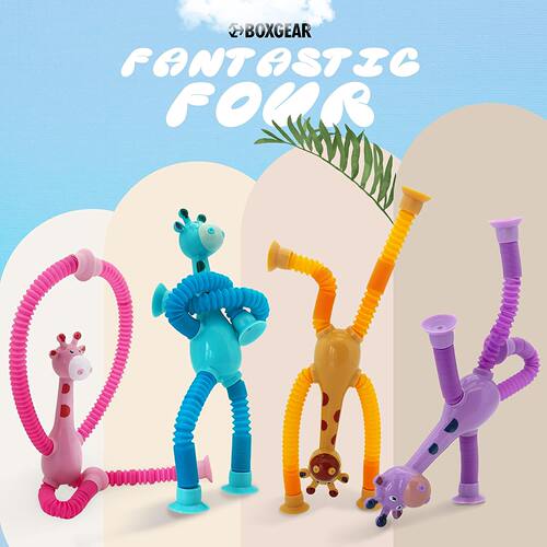 伸缩管玩具长颈鹿特价伸缩长颈鹿