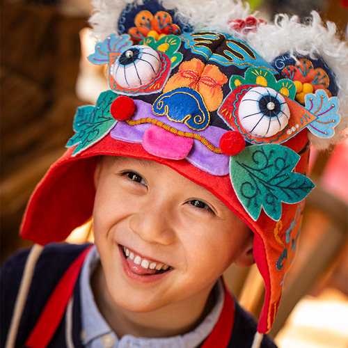 虎头帽刺绣diy材料包传统手工艺