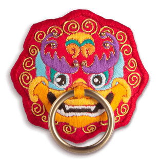 阿卡手工平安符刺绣diy铺首挂件敲开心扉平安福礼物送男友材料包