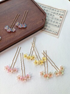 ｛醉花阴｝掩鬓步摇发钗子发簪子汉服发饰头饰宋制唐风发夹中国风