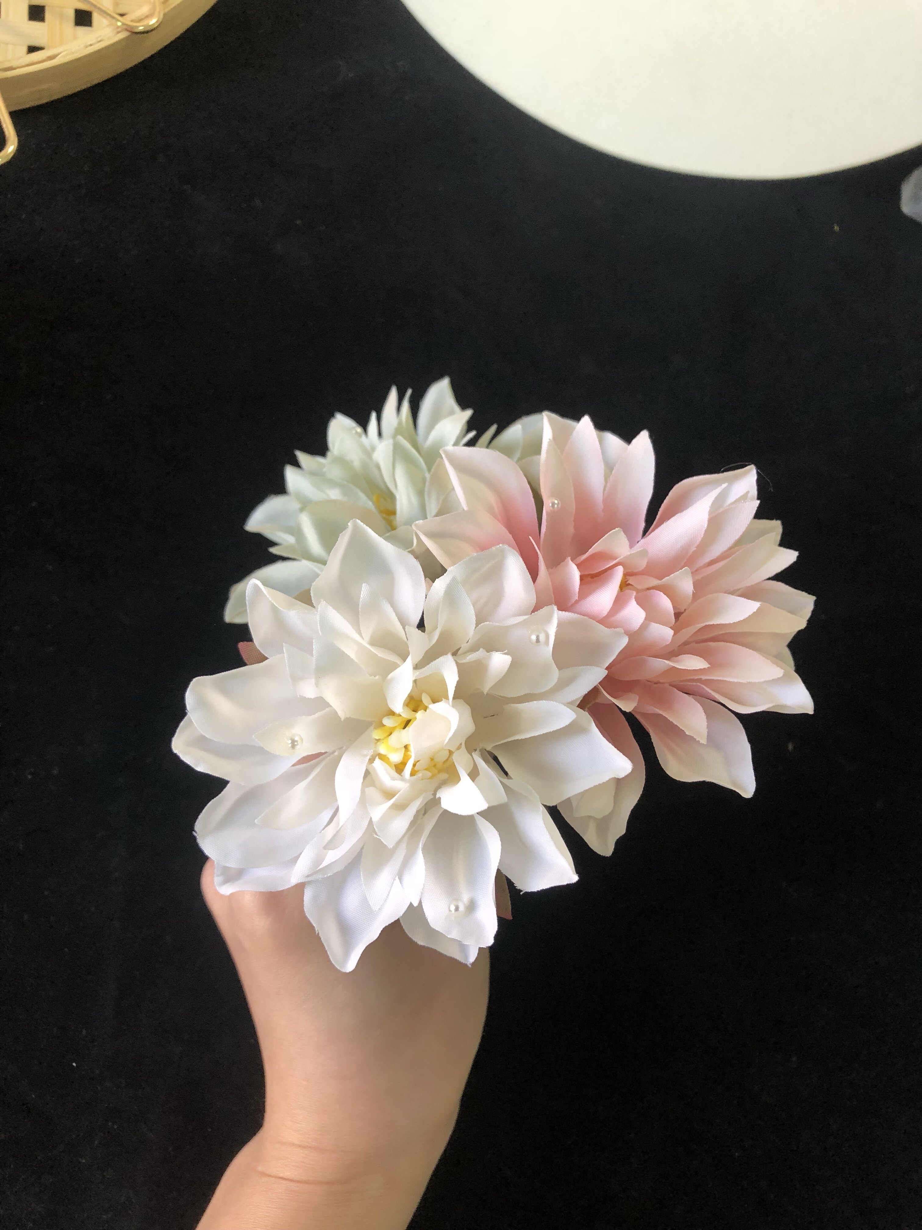 {玉簪花发钗}满68包邮汉服绢花发饰发夹头饰古装古风国风发簪子