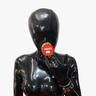 思慕乳胶头套面具带拉链乳胶衣头套面具派对COSPLAY角色扮演