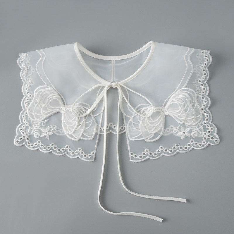 欧根纱绣花假领子海军风系带装饰领韩版百搭假衣领外搭配裙小披肩,服饰配件/皮带/帽子/围巾,假领,淘宝优惠券,粉丝福利购,淘宝优惠卷