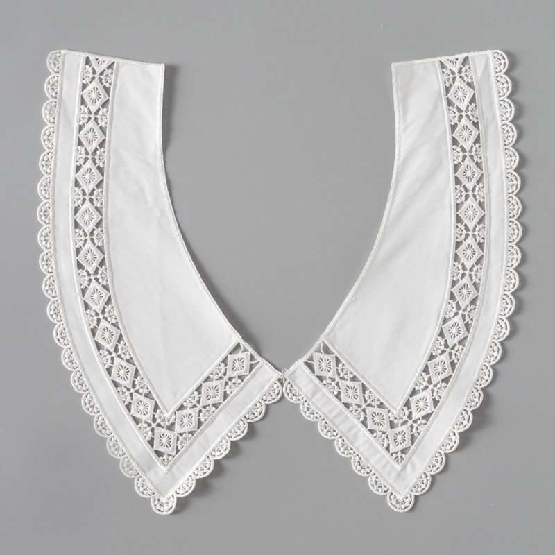 领先生DIY手工缝制假领子涤纶布对领花边装饰领衣服领口花边辅料