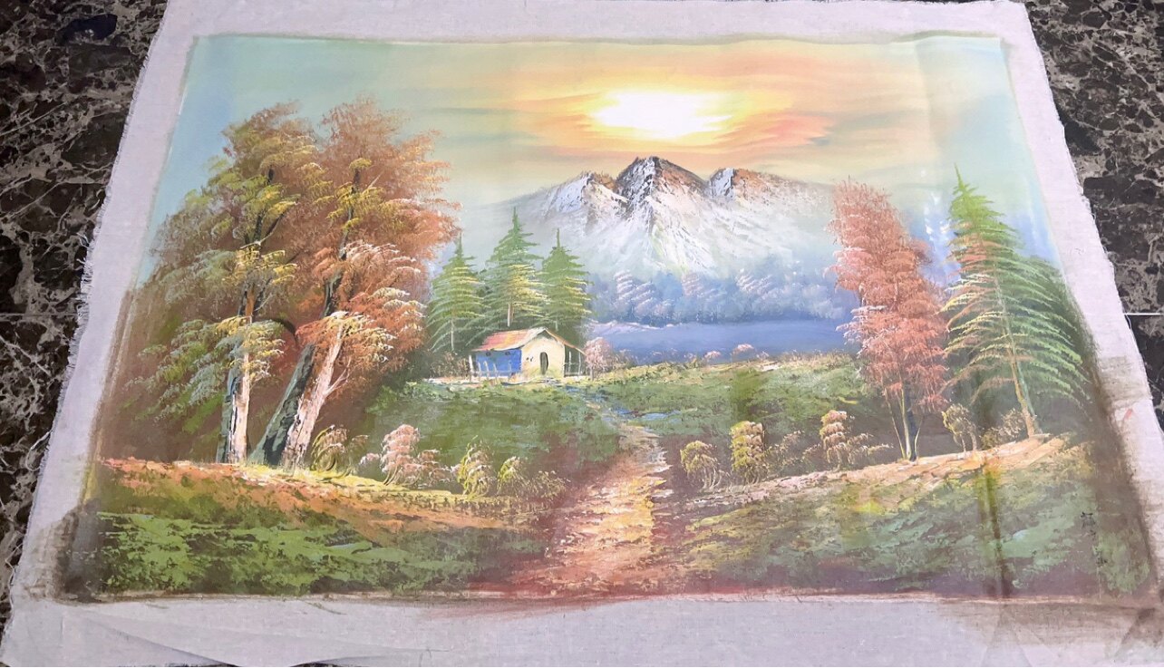 台湾回流老油画（颜文樑）存世量极少油画作品油画作品展油画收藏