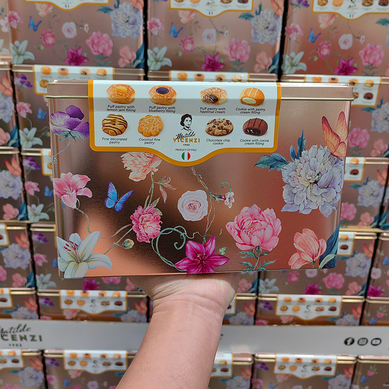 宁波开市客 意大利进口维西尼午茶花语什锦饼干礼盒905克年货零食