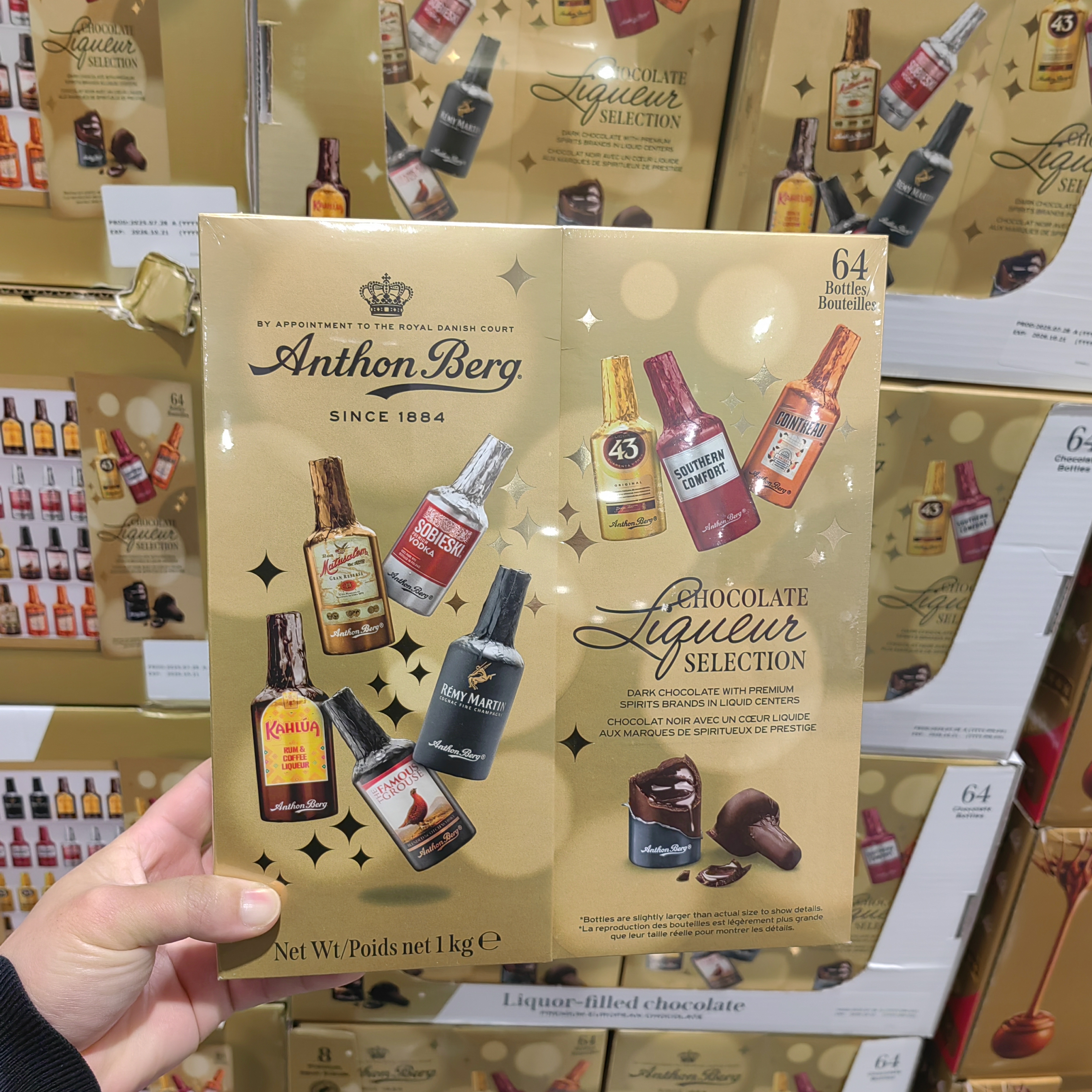 开市客代购 波兰进口AnthonBerg混合口味酒心巧克力制品1kg零食