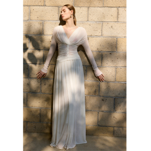 裙高冷范v领上衣半裙两件套 2025秋季 AEL原创天丝羊毛时尚 套装