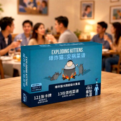 正版爆炸猫灾祸菜谱桌游聚会游戏