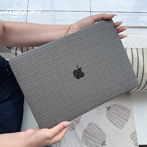 横条纹编织纹MacBook保护壳