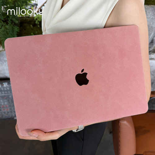 温柔粉磨砂笔记本m5微绒neo保护套耐脏适用苹果macbookair笔记本13寸m4保护壳air15pro16外壳m3m2m1pro14壳