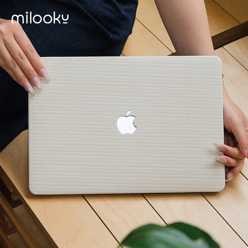侘寂风亚麻纹MacBook防摔壳
