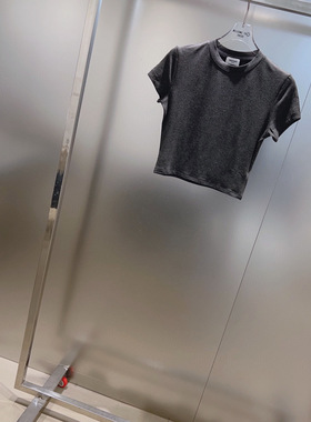 小众设计 23夏季 极简百搭基础时尚 弹力修身显瘦薄款短款短袖T恤