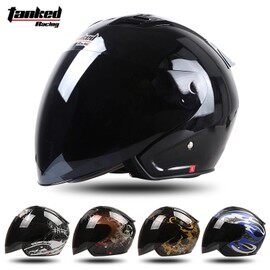 坦克头盔男女电动摩托车半盔机车头盔四季半覆式冬季安全帽T536