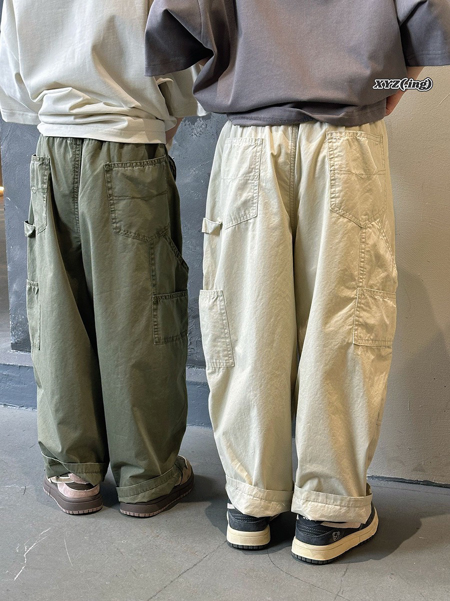 儿童工装裤2025新款中大童潮牌春夏速干裤青少年长裤休闲布裤防蚊