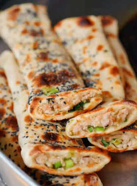 周公子推荐上舌尖麦香饼衢州搁袋饼烤饼葱饼梅干菜饼 辣饼锅盔