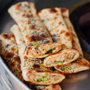 周公子推荐上舌尖麦香饼衢州搁袋饼烤饼葱饼梅干菜饼 辣饼锅盔