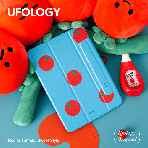 Ufology原创适用ipadair7保护壳pro11寸平板mini6/7保护套air4/5/6磁吸全包笔槽13寸苹果8/9/10/11代蓝色番茄