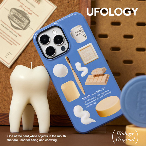 Ufology原创菲林手机壳蓝色牙齿