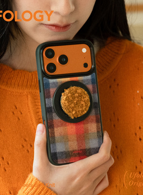 Ufology原创适用iPhone17promax磁吸手机壳16pro苹果15pro磨砂14pro全包13新款二合一12格纹支架秋冬高级