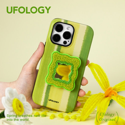 Ufology原创绿色条纹菲林手机壳